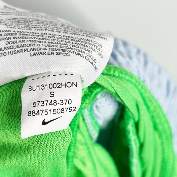 Nike Womens Small S Cool Mesh Training Shorts Electric Green Blue Workout Liner - Picture 10 of 10